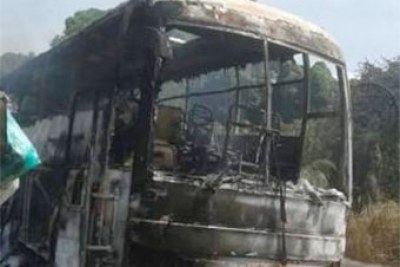 Eco bus was burnt during the previous attack.