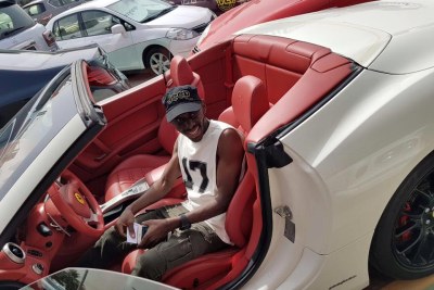 SK Mbunga in his brand new Ferrari.
