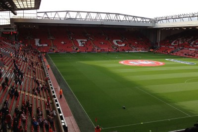 Liverpool F.C's football stadium in Anfield.