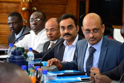 Under fire. Dott Services directors led by Venugopal Rao (right ), appear before the Parliament Committee on Commissions, Statutory Authorities and State Enterprises recently.