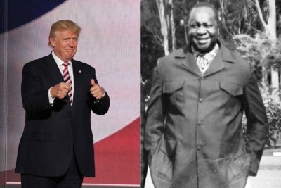 U.S. President Donald Trump and Former Ugandan President Idi Amin.