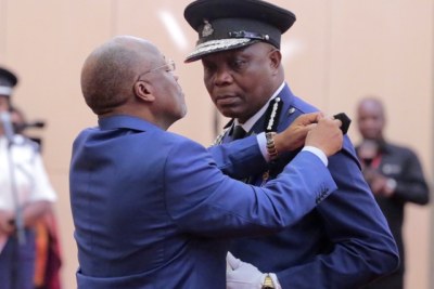Tanzania President John Pombe Magufuli has today sworn- in Simon NyakoroSirro as the country's new Inspector General of Police (IGP).