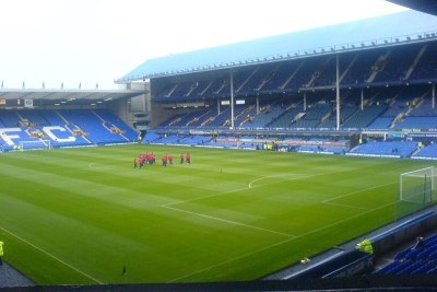 Everton's Goodison Park stadium.