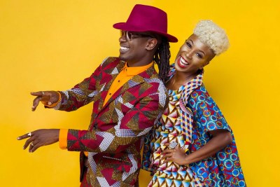 Celebrity couple Nameless with wife Wahu