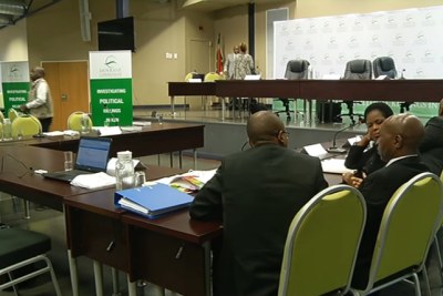 Screenshot from a SABC Moerane Commission livestream (file photo).