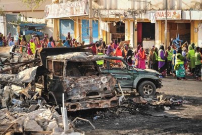 Scene of Mogadishu bombing