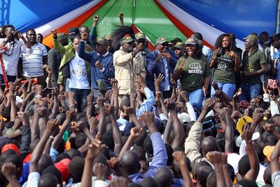 Nasa leaders with supporters at Jacaranda grounds on November 12, 2017.