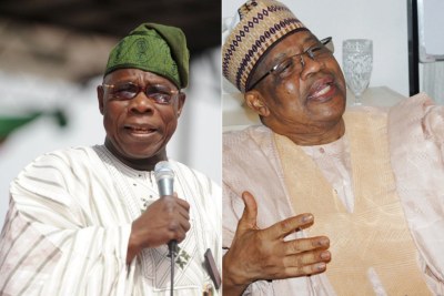 former president Olusegun Obasanjo and former military president Ibrahim Babangida
