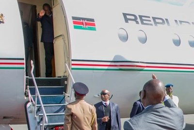 President Uhuru Kenyatta leaves for the United Kingdom to attend the Commonwealth Heads of Government Meeting (CHOGM).
