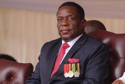 President Emmerson Mnangagwa (file photo).