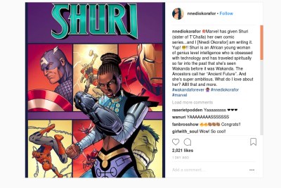 Nnedi Okorafor to write standalone book on Black Panther’s Shuri.