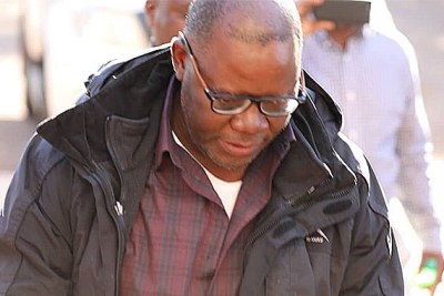 Tendai Biti appears at the Harare magistrate's court.