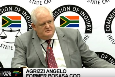 Bosasa boss Angelo Agrizzi on the final day of his testimony at the state capture commission of inquiry.