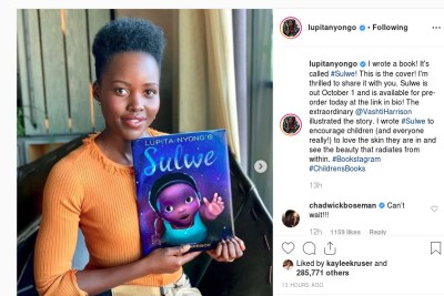 Lupita Nyongo reveals her 'Sulwe' book cover.