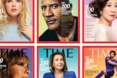The six covers for Time magazine's list of 2019's most influential people.