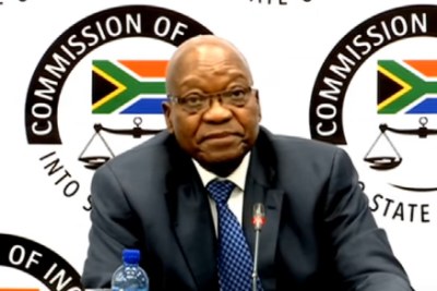 Former President Jacob Zuma at the state capture inquiry, July 16, 2019.