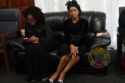Former First Lady Grace Mugabe (right) with daughter Bona.