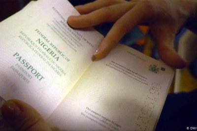 A Nigerian passport (file photo).