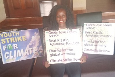 Ugandan climate activist Vanessa Nakate during her week 61 of her school strike.