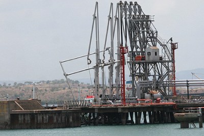 An oil terminus at the port of Mombasa (file photo).