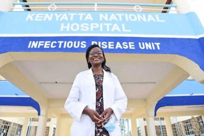 Dr Loice Achieng Ombajo at the Kenyatta National Hospital Infectious Disease Unit. She is the principal investigator in the study.