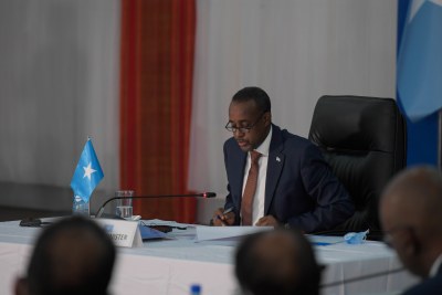 The Prime Minister of Somalia, Mohamed Hussein Roble (file photo).