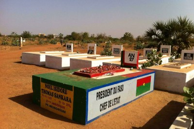 La tombe de Thomas Sankara, président révolutionnaire du Burkina Faso assassiné en 1987. Photo prise le 8 mars 2015. (Archive)