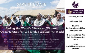GWF's 1st International Widows Day Event | Washington DC, June 21