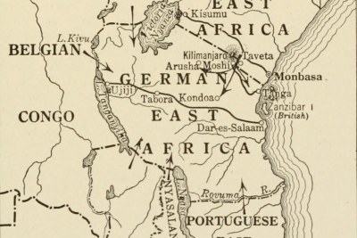 A map showing colonies in East Africa in the early 20th century (Image from page 220 of 
