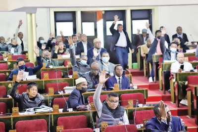 La salle des séances de l'Assemblée nationale malgache