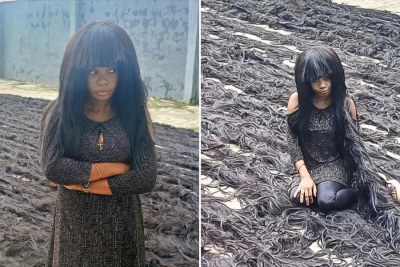 Nigerian wigmaker Helen Williams has created the world’s longest handmade wig, measuring 351.28 metres (1,152 ft 5 in).