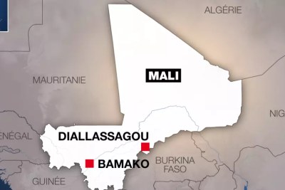 Localisation de la commune de Diallassagou, au Mali